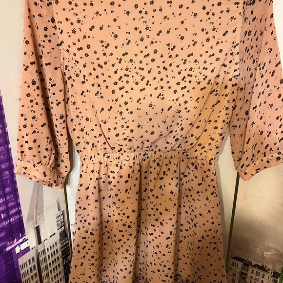 Angel Fye London dress, size S, salmon color with black designs - Picture 6 of 7